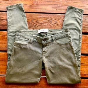 Hollister Jeggings Sateen front Olive Army Green 5